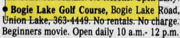 Bogie Lake Golf Course - Dec 29 1983 Listing